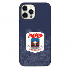 AGF Aarhus Football Club Phone Case For iPhone Samsung Galaxy Pixel OnePlus Vivo Xiaomi Asus Sony Motorola Nokia - Logo Illustration In Blue Background