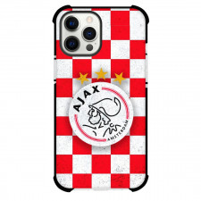AFC Ajax Phone Case For iPhone Samsung Galaxy Pixel OnePlus Vivo Xiaomi Asus Sony Motorola Nokia - Ajax Logo 3 Stars White and Red Background