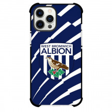 West Bromwich Albion F.C. Phone Case For iPhone Samsung Galaxy Pixel OnePlus Vivo Xiaomi Asus Sony Motorola Nokia - West Bromwich Albion F.C. Logo Blue Stripe Background