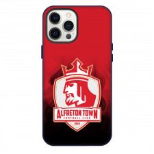 National League North Alfreton Town Phone Case For iPhone Samsung Galaxy Pixel OnePlus Vivo Xiaomi Asus Sony Motorola Nokia - Large Logo In Red And Black Flame Background