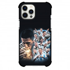 Argentina Angel Di Maria Case For iPhone Samsung Galaxy Pixel OnePlus Vivo Xiaomi Asus Sony Motorola Nokia - Angel Di Maria Kissing the Trophy Black Background
