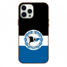 Arminia Bielefeld Phone Case For iPhone Samsung Galaxy Pixel OnePlus Vivo Xiaomi Asus Sony Motorola Nokia - Logo In Black White And Blue Stripe Background Football Club