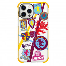Aston Villa F.C Phone Case For iPhone And Samsung Galaxy Devices - Aston Villa F.C Mania Collage Logo