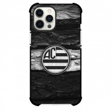 Athletic Club MG Phone Case For iPhone Samsung Galaxy Pixel OnePlus Vivo Xiaomi Asus Sony Motorola Nokia - Athletic Club MG Logo with Black and White Wood Texture Effect