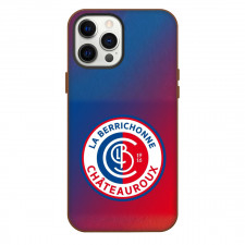 La Berrichonne de Chateauroux Phone Case For iPhone Samsung Galaxy Pixel OnePlus Vivo Xiaomi Asus Sony Motorola Nokia - Large Logo Gradient Background Football Club