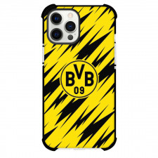 Borussia Dortmund Phone Case For iPhone Samsung Galaxy Pixel OnePlus Vivo Xiaomi Asus Sony Motorola Nokia - Borussia Dortmund Logo On Abstract Yellow Thunder Pattern Art Poster