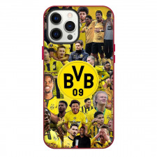 Borussia Dortmund Phone Case For iPhone Samsung Galaxy Pixel OnePlus Vivo Xiaomi Asus Sony Motorola Nokia - Borussia Dortmund Logo On Players Collage Background