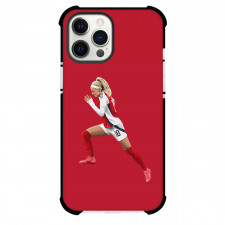 Chloe Kelly Phone Case For iPhone Samsung Galaxy Pixel OnePlus Vivo Xiaomi Asus Sony Motorola Nokia - Chloe Kelly Running Vector Art On Red Background