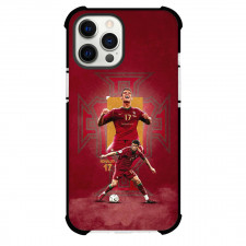 Cristiano Ronaldo Phone Case For iPhone Samsung Galaxy Pixel OnePlus Vivo Xiaomi Asus Sony Motorola Nokia - Cristiano Ronaldo 17 Fan Art Illustration Art On Red Background