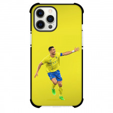 Cristiano Ronaldo Phone Case For iPhone Samsung Galaxy Pixel OnePlus Vivo Xiaomi Asus Sony Motorola Nokia - Cristiano Ronaldo Al-Nassr FC Winning Celebration Illustration Art On Yellow Background