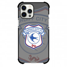 Cardiff City FC Phone Case For iPhone Samsung Galaxy Pixel OnePlus Vivo Xiaomi Asus Sony Motorola Nokia - Cardiff City FC Logo On Blur Logo Background