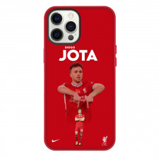 Diogo Jota Phone Case For iPhone Samsung Galaxy Pixel OnePlus Vivo Xiaomi Asus Sony Motorola Nokia - Series Portrait Poster In Red Background