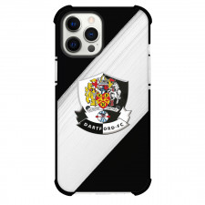 Dartford Football Club Phone Case For iPhone Samsung Galaxy Pixel OnePlus Vivo Xiaomi Asus Sony Motorola Nokia - Dartford Football Club Logo with Diagonal Stripe Black White Effect
