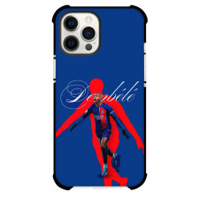 Ousmane Dembele Phone Case For iPhone Samsung Galaxy Pixel OnePlus Vivo Xiaomi Asus Sony Motorola Nokia - Ousmane Dembele Running Blue Background