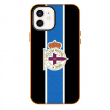 Deportivo De La Coruna Phone Case For iPhone Samsung Galaxy Pixel OnePlus Vivo Xiaomi Asus Sony Motorola Nokia - Deportivo De La Coruna Logo On Blue Stripe Black Background Football Club