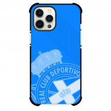 Deportivo De La Coruna Phone Case For iPhone Samsung Galaxy Pixel OnePlus Vivo Xiaomi Asus Sony Motorola Nokia - Deportivo De La Coruna Large Half Logo On Skyblue Background Football Club