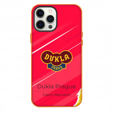 FK Dukla Prague Phone Case For iPhone Samsung Galaxy Pixel OnePlus Vivo Xiaomi Asus Sony Motorola Nokia - Logo Poster In Red Background
