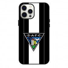 Dunfermline Athletic Phone Case For iPhone Samsung Galaxy Pixel OnePlus Vivo Xiaomi Asus Sony Motorola Nokia - Logo In Black And White Stripe Background Football Club