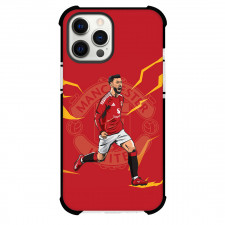 Bruno Fernandes Phone Case For iPhone Samsung Galaxy Pixel OnePlus Vivo Xiaomi Asus Sony Motorola Nokia - Bruno Fernandes Manchester United Celebration Illustration Art On Red Background