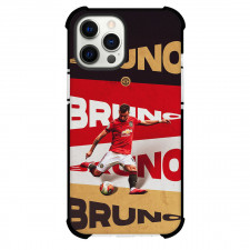 Bruno Fernandes Phone Case For iPhone Samsung Galaxy Pixel OnePlus Vivo Xiaomi Asus Sony Motorola Nokia - Bruno Fernandes Free Kick On Golden Red And White Background