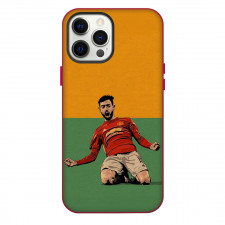 Bruno Fernandes Phone Case For iPhone Samsung Galaxy Pixel OnePlus Vivo Xiaomi Asus Sony Motorola Nokia - Bruno Fernandes Manchester United Signature Goal Celebration Illustration On Green Orange Background