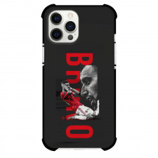 Bruno Fernandes Phone Case For iPhone Samsung Galaxy Pixel OnePlus Vivo Xiaomi Asus Sony Motorola Nokia - Bruno Fernandes Signature Celebration And Side Portrait Grayscale Art Poster