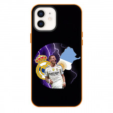 Franco Mastantuono Phone Case For iPhone Samsung Galaxy Pixel OnePlus Vivo Xiaomi Asus Sony Motorola Nokia - Franco Mastantuono Shouting With Real Madrid And Argentina Flags On A Black Background