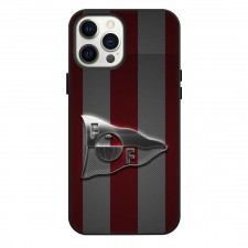Fredrikstad FK Phone Case For iPhone Samsung Galaxy Pixel OnePlus Vivo Xiaomi Asus Sony Motorola Nokia - Logo 3d Metal Gray And Red Background