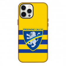 Frosinone Calcio Phone Case For iPhone Samsung Galaxy Pixel OnePlus Vivo Xiaomi Asus Sony Motorola Nokia - Logo In Yellow And Blue Stripe Background