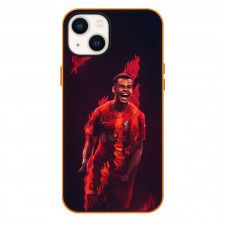 Cody Gakpo Phone Case For iPhone Samsung Galaxy Pixel OnePlus Vivo Xiaomi Asus Sony Motorola Nokia - Cody Gakpo Liverpool F.C. On Fire Dark Background Poster