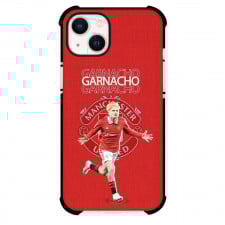 Alejandro Garnacho Phone Case For iPhone Samsung Galaxy Pixel OnePlus Vivo Xiaomi Asus Sony Motorola Nokia - Alejandro Garnacho Manchester United Celebration On Club Logo Red Background