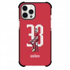 Ryan Jiro Gravenberch Phone Case For iPhone Samsung Galaxy Pixel OnePlus Vivo Xiaomi Asus Sony Motorola Nokia - Ryan Jiro Gravenberch 38 Liverpool F.C. Sitting Illustration Art On Red Background