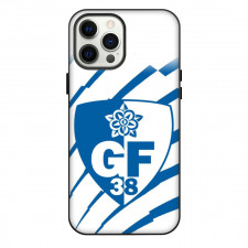 Grenoble Phone Case For iPhone Samsung Galaxy Pixel OnePlus Vivo Xiaomi Asus Sony Motorola Nokia - Large Logo In Blue And White Scratch Background Football Club
