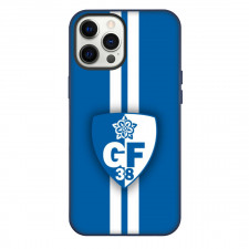 Grenoble Phone Case For iPhone Samsung Galaxy Pixel OnePlus Vivo Xiaomi Asus Sony Motorola Nokia - Large Logo In Blue And White Stripe Background Football Club