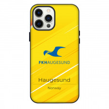 FK Haugesund Phone Case For iPhone Samsung Galaxy Pixel OnePlus Vivo Xiaomi Asus Sony Motorola Nokia - Logo Poster In Yellow Background