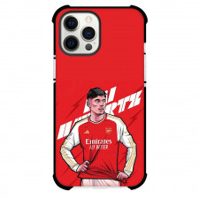 Kai Havertz Phone Case For iPhone Samsung Galaxy Pixel OnePlus Vivo Xiaomi Asus Sony Motorola Nokia - Kai Havertz Arsenal FC Standing Illustration Art On Red Background