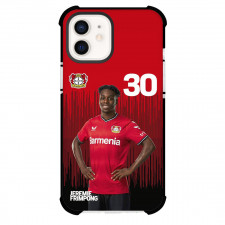 Jeremie Frimpong Phone Case For iPhone Samsung Galaxy Pixel OnePlus Vivo Xiaomi Asus Sony Motorola Nokia - Bayer 04 Leverkusen Jeremie Frimpong 30 Portrait On Red Background