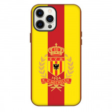 KV Mechelen Phone Case For iPhone Samsung Galaxy Pixel OnePlus Vivo Xiaomi Asus Sony Motorola Nokia - Logo In Red And Yellow Stripe Background Football Club