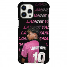 Lamine Yamal Phone Case For iPhone Samsung Galaxy Pixel OnePlus Vivo Xiaomi Asus Sony Motorola Nokia - Lamine Yamal 19 Standing Back On World Art Dark Background