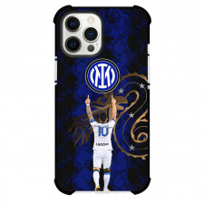 Lautaro Martinez Phone Case For iPhone Samsung Galaxy Pixel OnePlus Vivo Xiaomi Asus Sony Motorola Nokia - Lautaro Martinez 11 Inter Milan Standing Back Celebration On Blue Graphic Art