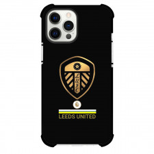 Leeds United Phone Case For iPhone Samsung Galaxy Pixel OnePlus Vivo Xiaomi Asus Sony Motorola Nokia - Leeds United Team Logo Golden On Black Background
