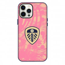 Leeds United Phone Case For iPhone Samsung Galaxy Pixel OnePlus Vivo Xiaomi Asus Sony Motorola Nokia - Leeds United Team Logo On Pink Beige Art Background