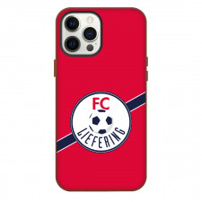 FC Liefering Phone Case For iPhone Samsung Galaxy Pixel OnePlus Vivo Xiaomi Asus Sony Motorola Nokia - Logo In Red And Blue Line Background
