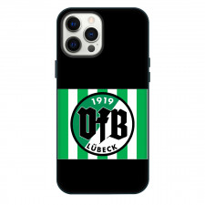 VfB Lubeck Football Club Phone Case For iPhone Samsung Galaxy Pixel OnePlus Vivo Xiaomi Asus Sony Motorola Nokia - Logo In Green And White Stripe Background