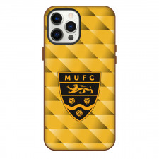 National League South Maidstone United Phone Case For iPhone Samsung Galaxy Pixel OnePlus Vivo Xiaomi Asus Sony Motorola Nokia - Large Logo In Abstract Pattern