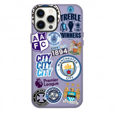 Manchester City F.C Phone Case For iPhone And Samsung Galaxy Devices - Manchester City F.C Mania Collage Logo