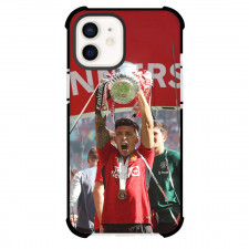 Manchester United F.C. Lisandro Martinez Phone Case For iPhone Samsung Galaxy Pixel OnePlus Vivo Xiaomi Asus Sony Motorola Nokia - Man United Lisandro Martinez Holding Trophy Poster