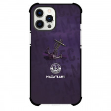 Mazatlan Futbol Club Phone Case For iPhone Samsung Galaxy Pixel OnePlus Vivo Xiaomi Asus Sony Motorola Nokia - Mazatlan Futbol Club Logo With Text Pattern Purple Effect