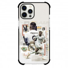 Kylian Mbappe Phone Case For iPhone Samsung Galaxy Pixel OnePlus Vivo Xiaomi Asus Sony Motorola Nokia - Kylian Mbappe In A White Shirt Sprinting With The Real Madrid Logo