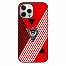 Mirandes CD Phone Case For iPhone Samsung Galaxy Pixel OnePlus Vivo Xiaomi Asus Sony Motorola Nokia - Mirandes CD Logo Red White Abstract Background Football Club
